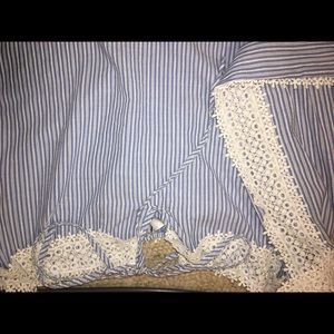 Striped crochet blouse